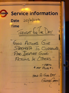 London Tube Service Information Message